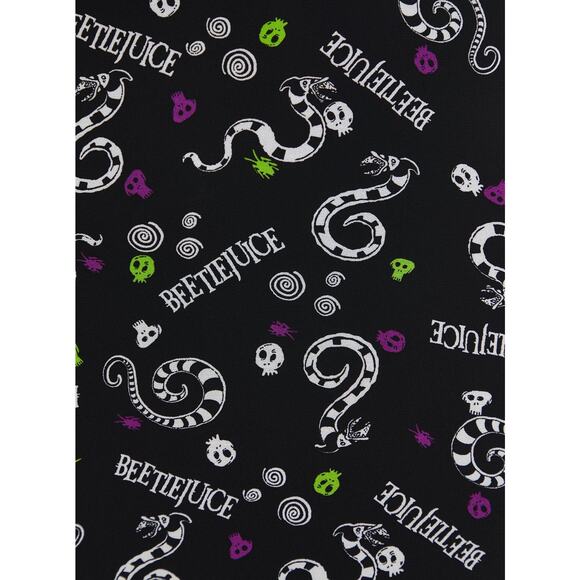 Torrid 00 (size 10) Beetlejuice Movie Sandworm Button Down‎ Chiffon Tunic Top - Picture 3 of 5